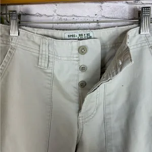 Vintage Abercrombie and Fitch Tan Cargo Utility Flare Jeans thumbnail 4