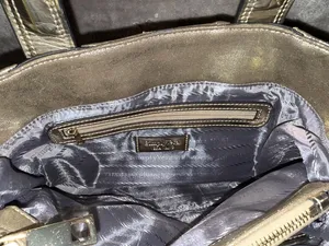 Simply Vera Vera Wang Metallic Gold Satchel with Removable Shoulder Strap thumbnail 5