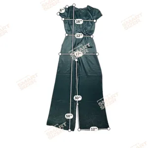 Lulus Let Me Entertain You Dark Green Satin Wide Leg Jumpsuit Tie Front Size XS thumbnail 8