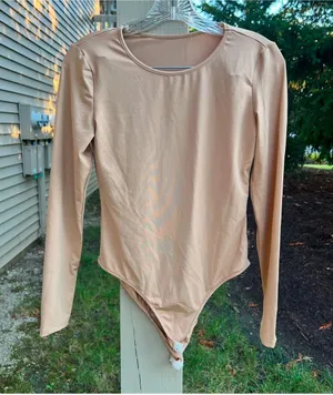 Women's Tan and brown bodysuit #bodysuit thumbnail 1