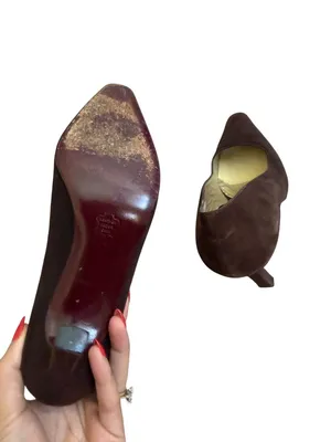 CHARLES JOURDAN Vintage Brown Suede Heels Size 6.5 thumbnail 3