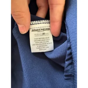 Skechers by Barco Women’s Scrub Top Medium Blue V-Neck Stretch Nursing Uniform thumbnail 7