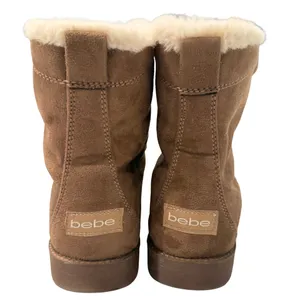 Bebe Leyia Faux Suede Fur-Lined Lace-Up Winter Boots - Size 7.5 thumbnail 2