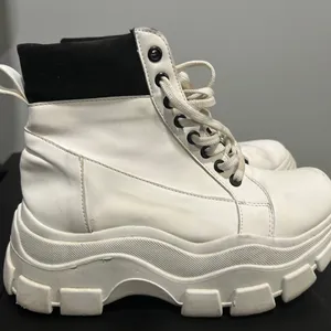 Mannarino White and Black Lace Up High-Top Boots thumbnail 2