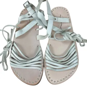 Free People Willow Wrap Gladiator Leather Sandals Bone Size 36 5 5.5 6 Bohemian thumbnail 3