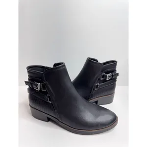 BareTraps Boots‎ Size 5.5 Black Ankle Booties Rider Style Block Heel NEW thumbnail 3
