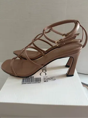 Calvin Klein Women’s Pelara Caged Strappy Stiletto Sandals Light Natural 8 thumbnail 5