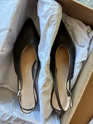 By Anthropologie Genuine Leather Pointed-Toe Slingback Pumps thumbnail 2