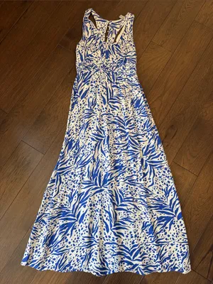 Sincerely Jules Blue and White Printed Maxi Dress Size XS - C26-036 thumbnail 1