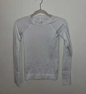 Lululemon White Running Long Sleeve thumbnail 2