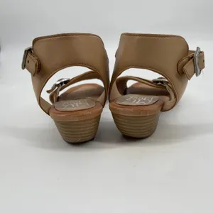 Miz Mooz Leather and Raffia‎ Heeled Sandals Chaise Sand Size EU 39 US 8.5 thumbnail 5