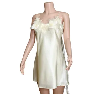 ELLIATT Katalina 3D Floral Satin Dress, Ivory, Large thumbnail 8