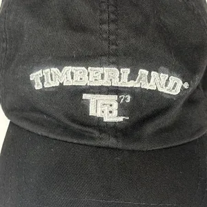 Vintage 90's Timberland Logo Black Baseball Cap Adjustable Hat Cotton Women thumbnail 7