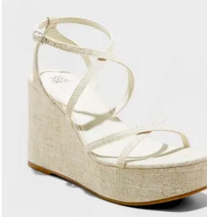 Wild Fable Ronnie Strappy Platform Wedge Heel Memory Foam Insole New size 11 thumbnail 1