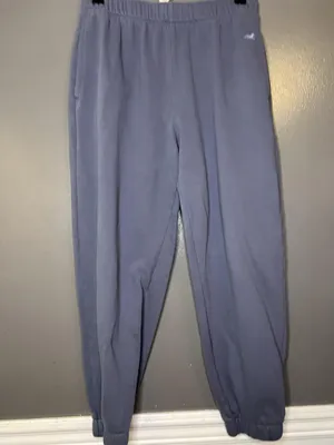 Hollister Sweatpants Women Small Blue Fleece Jogger Pants Adjustable Rise Lounge thumbnail 2