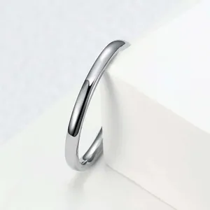 SIZE 7 Minimalist Solid Stainless Steel Ring Band Silver thumbnail 3