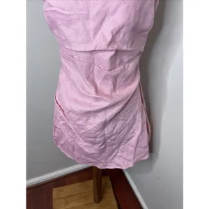 New Reformation Kerrigan Linen Dress in Babygirl Pink Size 10 thumbnail 7