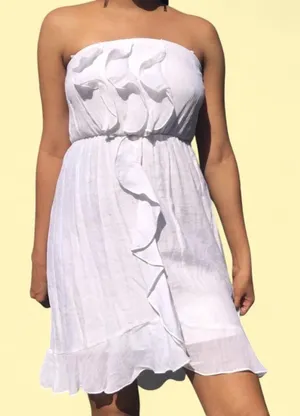 White Strapless Dress thumbnail 1