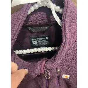 Carhartt Women's Relaxed Fit Sherpa Fleece Jacket in a purple women's large thumbnail 3