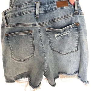 Judy Blue Denim Shortalls Stretch‎ M Overalls Farmcore Festival Western Rustic thumbnail 5