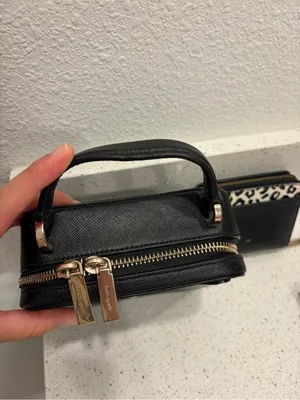 Kate Spade Black Leather Daisy Meow Top Handle Crossbody Bag With Wallet EUC thumbnail 7