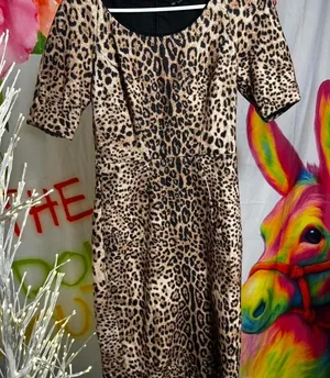 H64. Etcetera leopard print midi dress Size 00 thumbnail 1
