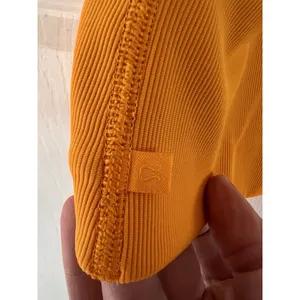 Lululemon Ribbed Train‎ Bra Medium Support, C/D Cups Clementine Size 4 thumbnail 5