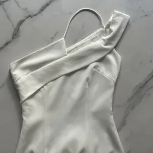 Revolve Superdown Jillian White Asymmetric Cutout Midi Dress XS Minimalist Chic thumbnail 5