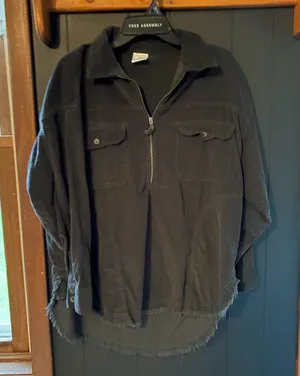 Aerie quarter zip corduroy jacket thumbnail 1