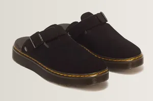 DR MARTENS Carlson black suede slingback mules clogs slip on shoes women’s 9 new thumbnail 1