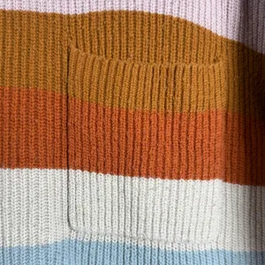 Madewell Thompson Rainbow Stripe Pocket Pullover Sweater Style AA783 sz M thumbnail 7