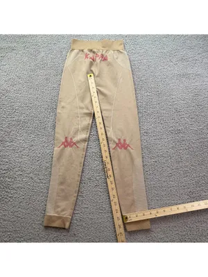 Kappa Leggings Womens Small-Medium Tan Beige Athletic Stretch Jogger Pants Y2K thumbnail 4