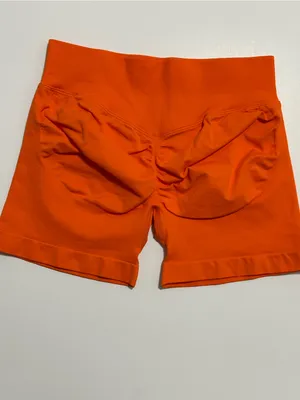 Women’s Orange Stretch Active Shorts Size M thumbnail 2