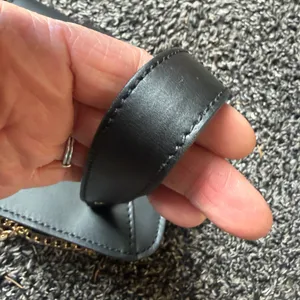 Elegant Black Leather Bag with Gold Accents thumbnail 5