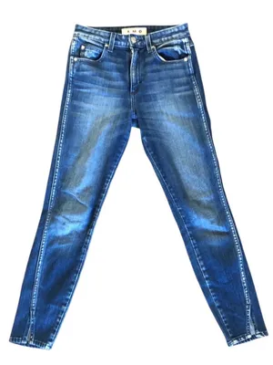 AMO Twist Dark Vintage Blue Wash Women Mid Rise Ankle Jeans Size 25 NWOT thumbnail 3