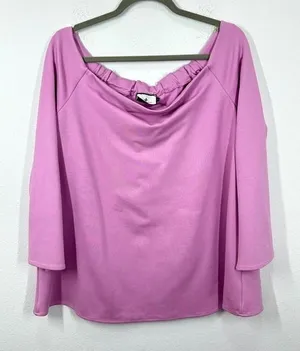 Tuckernuck Size XL Miranda Lilac Purple Off the Shoulder 3/4‎ Sleeve Blouse thumbnail 1