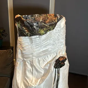 Women’s Unique Strapless Wedding Quinceañera Dress Corset Back Size 24W NWOT thumbnail 2