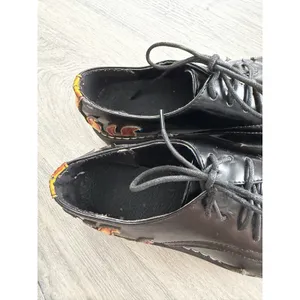 VTG 90's Y2K Womens Black Flame Oxford Platform Shoes Punk Goth Chunky Size 7.5 thumbnail 6
