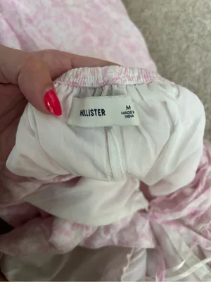 Hollister Pink and White Maxi Dress thumbnail 5