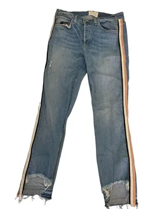 McGuire Denim McGuire Ibiza Crop Step Hem Jeans Racer Side Stripe Style 5b women's size 28 thumbnail 1