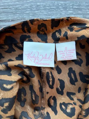Kathy Ireland Leopard Print Satin Lingerie Slip Dress Nightie Small thumbnail 2