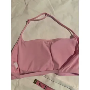 Light Pink Halter Bandeau Bikini Top‎ Adjustable Strap Solid Minimalist Swimwear thumbnail 7