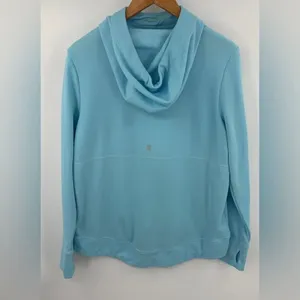 Sweaty Betty Galvanise running cowl neck sky blue hoodie women’s M performance thumbnail 4