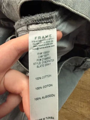 Frame Denim The Cuffed Utility Trouser in Slate Gray Women’s Size 28 Cotton Pant thumbnail 10
