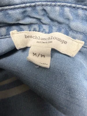 beachlunchlounge Light Blue Striped Lace-Up Sleeveless Midi Dress thumbnail 4