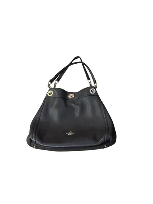 Coach Turnlock Edie Shoulder Bag Oxblood Pebble Leather Style 36855 Used thumbnail 14