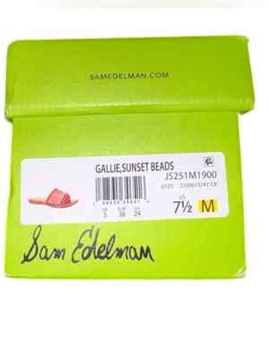 Sam Edelman Gallie Beaded Slide Sandal in Sunset Multi Size 7.5 New In Box thumbnail 10