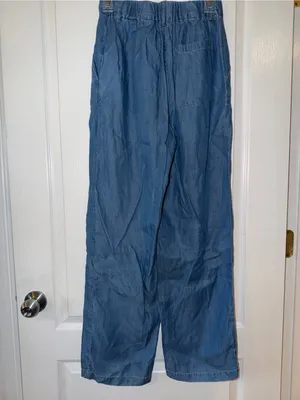 Women's "denim" Blue Wide-Leg dress Pants thumbnail 4