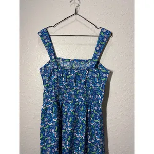 LOFT Floral Smocked Babydoll Dress Sz M Boho Fairy Cottagecore thumbnail 8