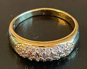 Cute Austrian crystal 18k gold plated ring thumbnail 1